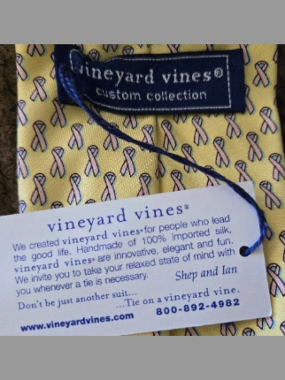 Vineyard Vines Men's Tie Breast Cancer Awareness